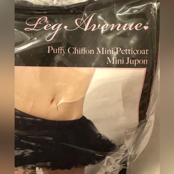 NWT Leg Avenue White Puffy Chiffon Mini Petticoat - Picture 3 of 8